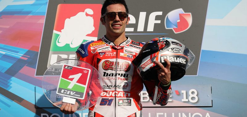 Pirro vince il sesto titolo Superbike nel CIV con la Ducati del Team Barni